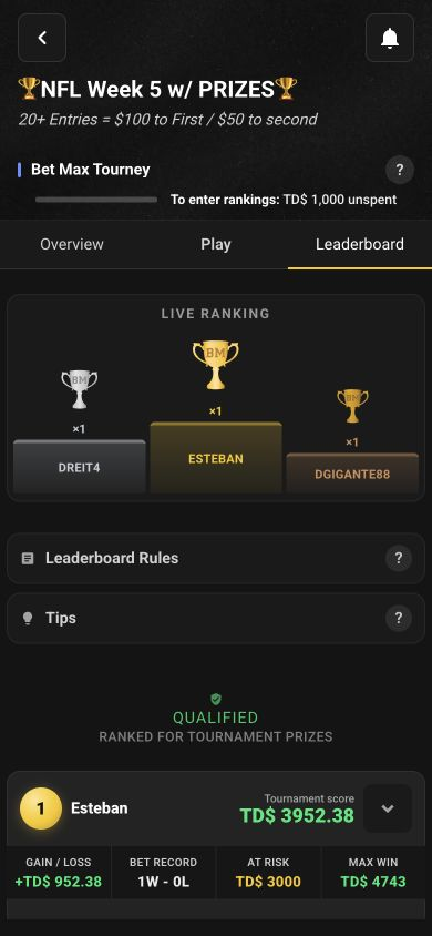 Bet Max Tourney app